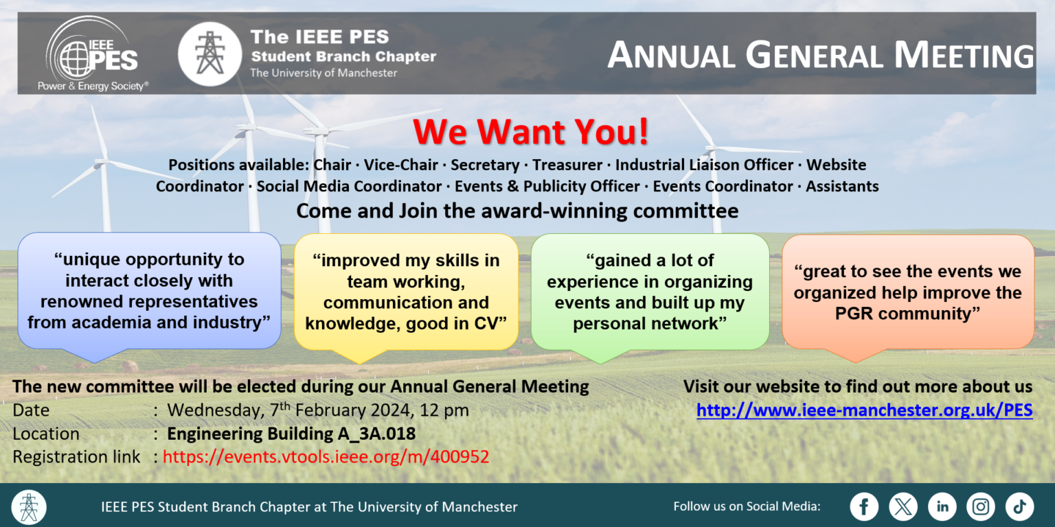 IEEE PES SBC UoM Annual General Meeting 2025 The IEEE PES Student